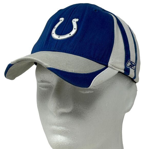 Indianapolis Colts Youth Hat Cap Flex Fitted OSFM Blue NFL Reebok Kids Boys - Picture 1 of 13